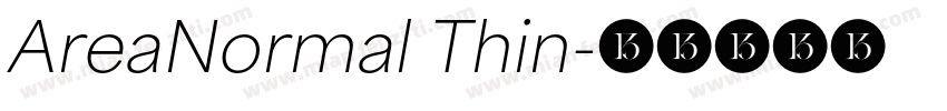 AreaNormal Thin字体转换